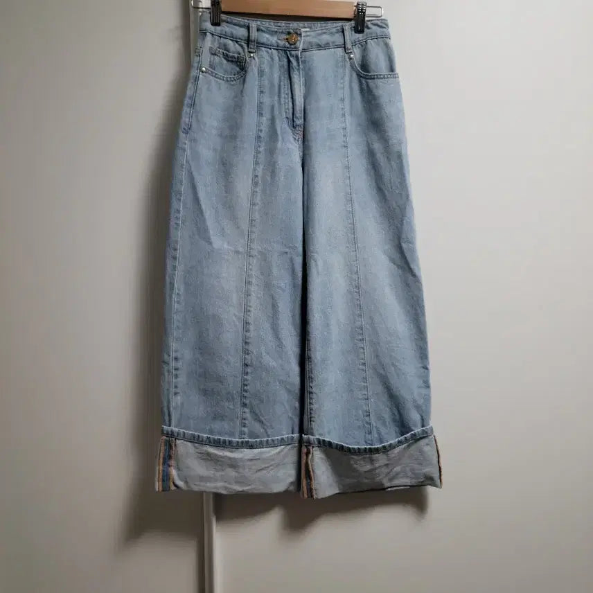 [BUNJANG] MINE Roll-up Wide Denim Pants / MINE 마인 롤업 와이드 데님 팬츠 청바지