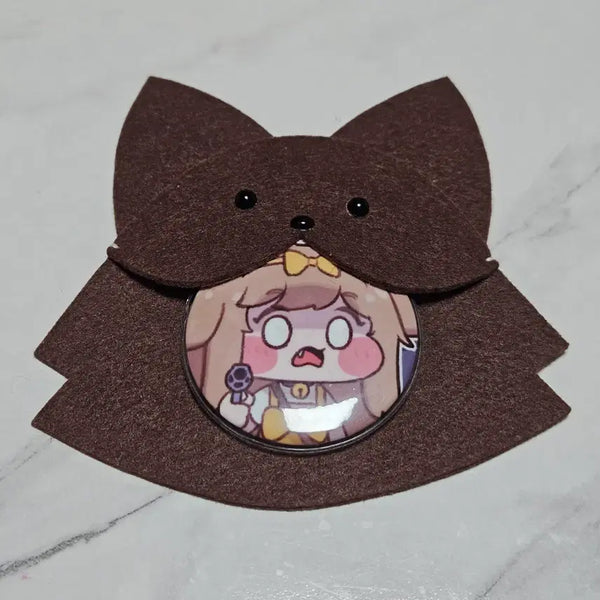 [BUNJANG] Handmade Furry Animal Felt Ita Bag Can Badge Cover / 수제 주문제작 핸드메이드 이타백 퍼리 동물 펠트 캔뱃지 커버