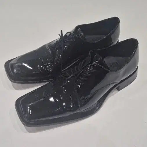 [BUNJANG] Martine Rose Black Patent Square Toe Derby Shoes / [44] 마틴 로즈 블랙 페이턴트 스퀘어 토 더비