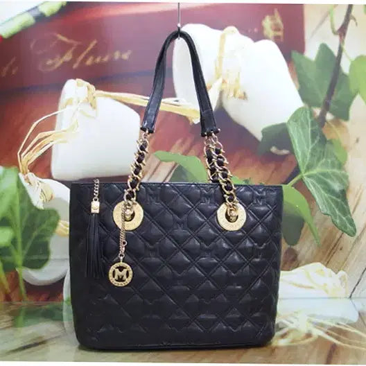[BUNJANG] Metrocity Leather Chain Hybrid Tote Bag & Short Shoulder Bag / 구제토토 메트로시티 가죽 체인혼용 토드백 숏숄더백 정품 중고 61908