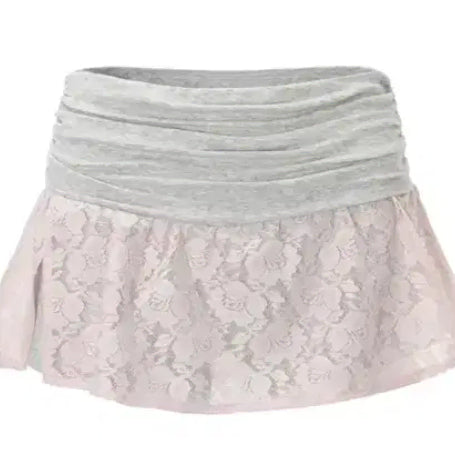 [BUNJANG] Three Times Blossom Shirring Skirt Pink M / 쓰리타임즈 블라썸 셔링 스커트 핑크 M