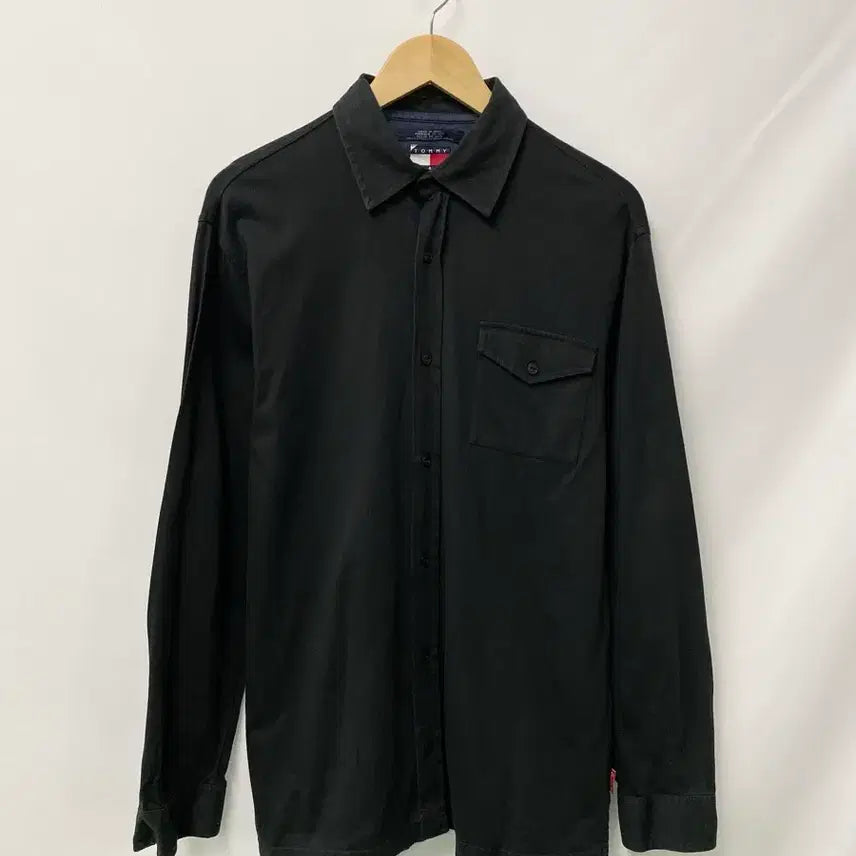 [BUNJANG] Tommy Jeans Black Long Sleeve Shirt M / 185. 타미 진스 블랙 롱 슬리브 셔츠M