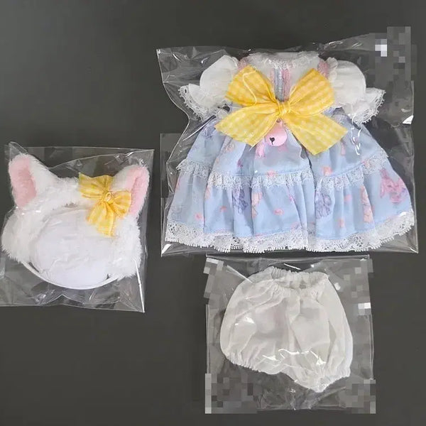 [BUNJANG] Chicabi Sweet Kitty & Aileen Doll Jumpsuit Bundle Set / usd 의상 일괄 치카비 스위트 키티, aileen doll 우주복
