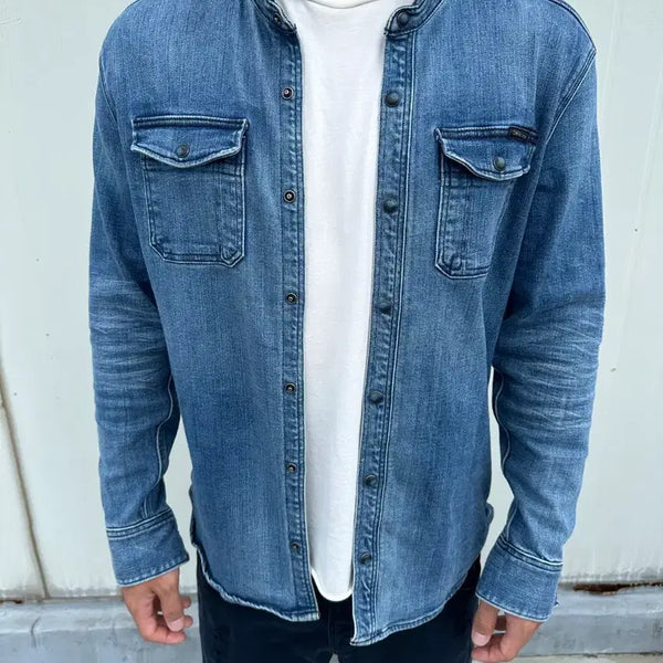 [BUNJANG] Calvin Klein Premium Italian Selvage Denim Shirt / (남녀공용)캘빈클라인 프리미엄 이탈리안 셀비지 데님 셔츠