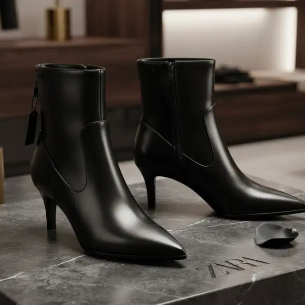 [BUNJANG] Zara Pointed Toe Slim Heel Ankle Boots EU35 (230) / 새상품 자라 포인티드 토 슬림힐 뾰족코 앵클부츠 eu35 230