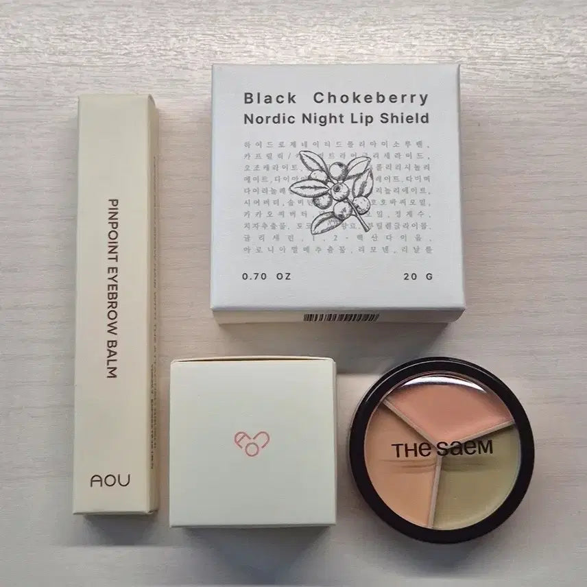 [BUNJANG] The SAEM & aouhu Bundle Cosmetics (Sealed) / 일괄) 미개봉 화장품 더샘 컨실러 에이오유 아이브로우밤 립