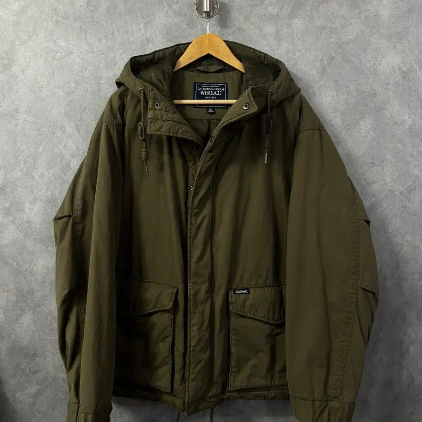 [BUNJANG] Who Are You Khaki Field Jacket XL / 후아유 후드 점퍼 카키 야상 XL
