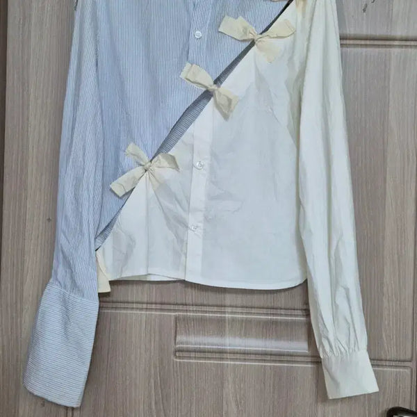 [BUNJANG] Acne Studios Striped Ribbon Blouse (Women's) Small / 아크네 스튜디오 리본 남방(여성)S