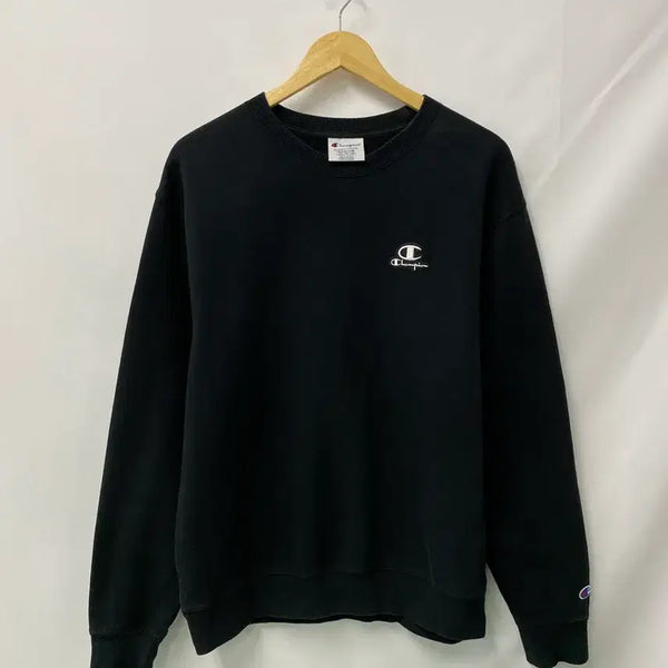 [BUNJANG] Champion Classic Fleece Sweatshirt Black - M / 195. 챔피온 클래식 플리스 블랙 맨투맨M