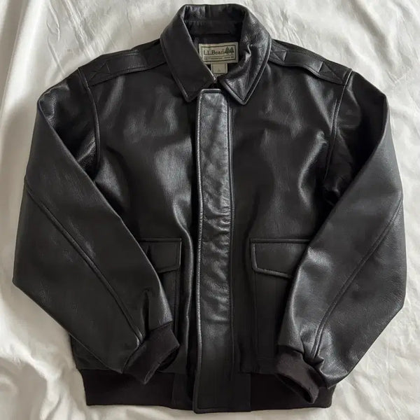 [BUNJANG] LL Bean A2 Goatskin Leather Jacket / [L] 엘엘빈 ll bean A2 레더 자켓