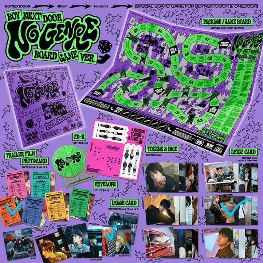 [BUNJANG] BOYNEXTDOOR 4th Mini Album 'No Genre' Board Game Version / 보이넥스트도어 4집 No Genre 보드 게임 버전