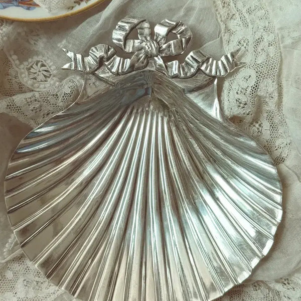 [BUNJANG] Silverplate Ribbon Shell Dish / 실플 리봉쉘접시