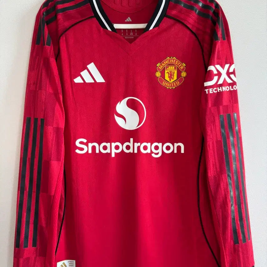 [BUNJANG] Manchester United 25-26 Home Authentic Long Sleeve Jersey / 25-26 맨유 홈 어센틱 긴팔