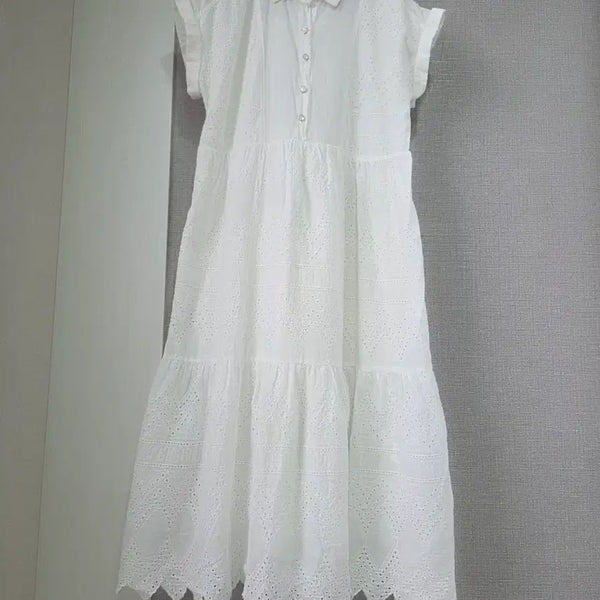 [BUNJANG] Punching Long Dress / 카라 펀칭롱원피스