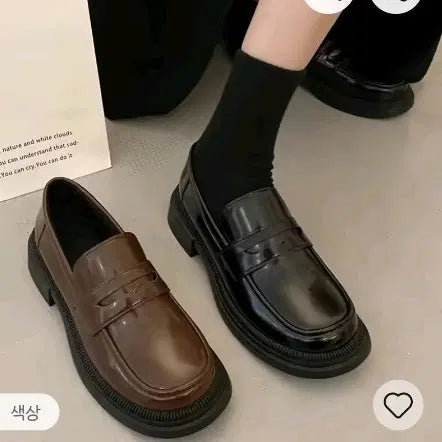 [BUNJANG] Women's Loafer Flat Shoes - Black / 여성용 로퍼 플랫 슈즈 블랙