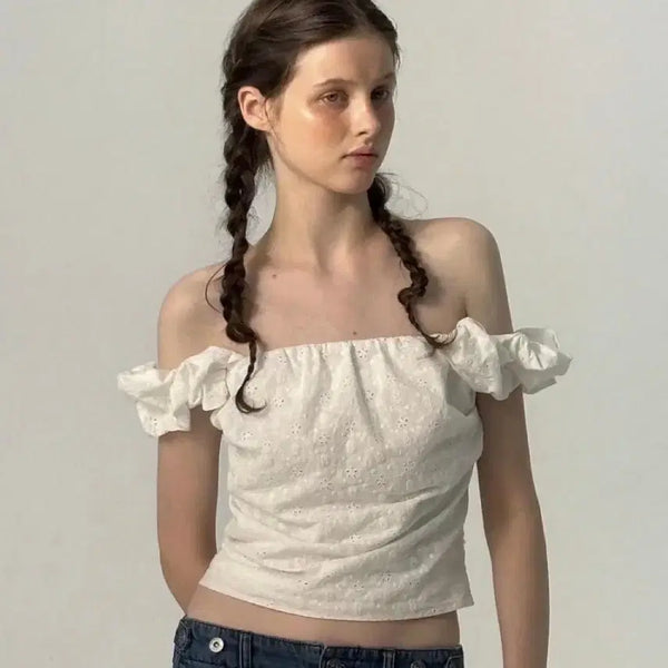 [BUNJANG] TheBarnet Scrunch Blouse New / 더바넷 스크런치 블라우스 새상품