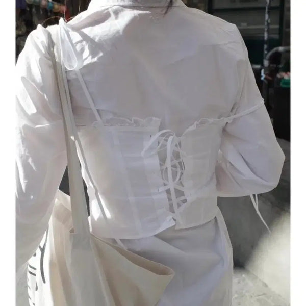 [BUNJANG] Fleta Corset Shirt / (새상품) 플레따 코르셋 셔츠