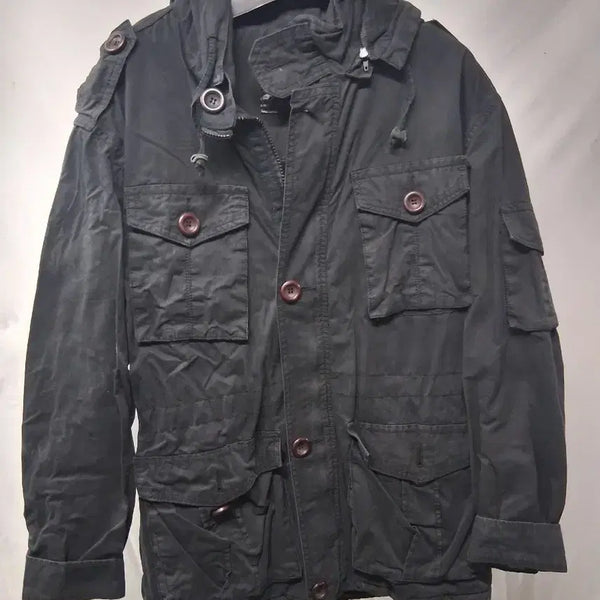 [BUNJANG] Black Military Parka Jacket / 블랙 야상 점퍼