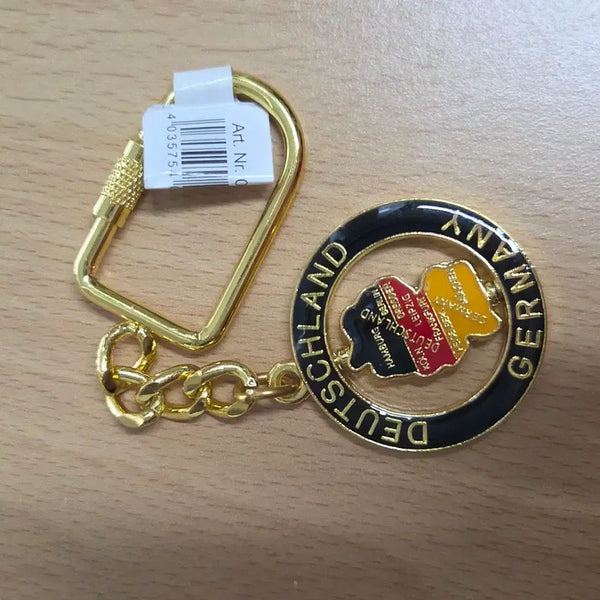 [BUNJANG] Germany Map Keychain Gold / 독일 지도 키링 금색