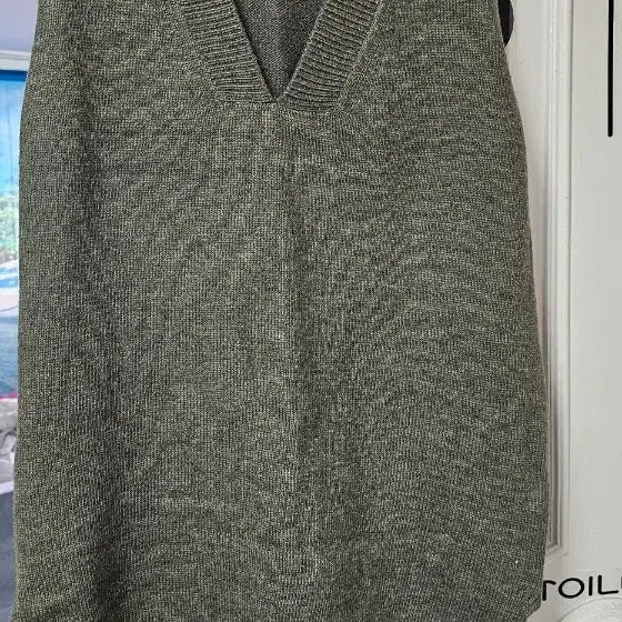 [BUNJANG] TH Knit Long Vest Khaki / TH 니트 롱조끼 카키