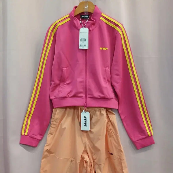 [BUNJANG] Nerdy Pink/Yellow Tracksuit Set (New) / NERDY 널디 져지 핑크/옐로우(새상품)
