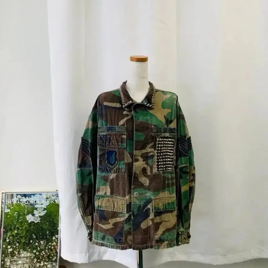 [BUNJANG] Vintage USA Military Camouflage Jacket / USA 빈티지 밀리터리 카모플라주 자켓