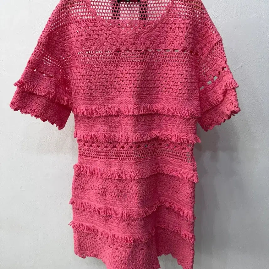 [BUNJANG] Maje Pink Knit Dress Size 36 / 정품) 마쥬 핑크색 니트 원피스 36
