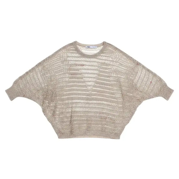 [BUNJANG] Zara Batwing Sheer Mesh Knit Top / 여성M/ 자라 가오리핏 시스루 그물니트