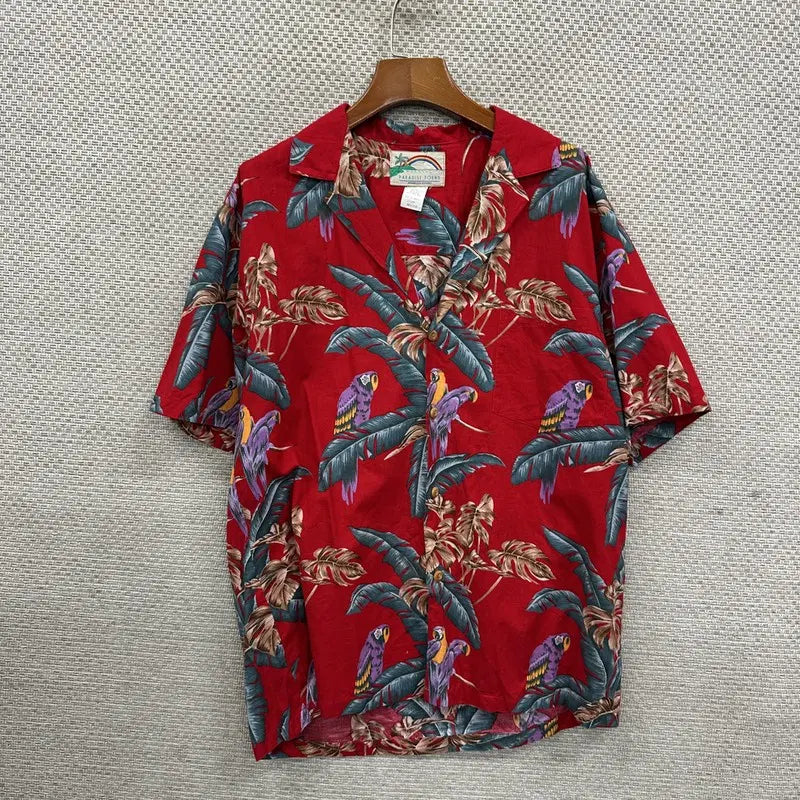 [BUNJANG] Paradise Found Vintage 90s Hawaiian Short Sleeve Shirt M / Paradise Found 빈티지 90s 하와이안 반팔 셔츠 M D04718