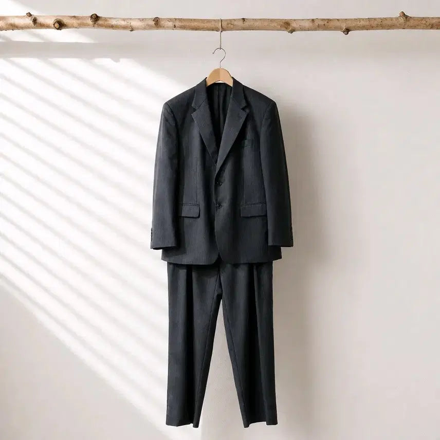 [BUNJANG] Polo Ralph Lauren Pinstripe 100% Wool Men's Suit Set-up Size 42S 36S / 폴로 랄프로렌 핀스트라이프 울 100% 남성 셋업 42S 36S사이즈