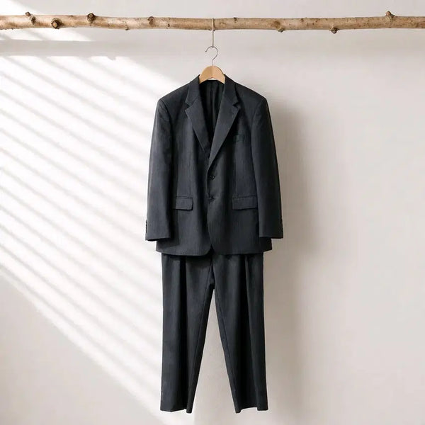 [BUNJANG] Polo Ralph Lauren Pinstripe 100% Wool Men's Suit Set-up Size 42S 36S / 폴로 랄프로렌 핀스트라이프 울 100% 남성 셋업 42S 36S사이즈