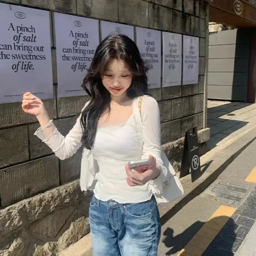 [BUNJANG] Young & Rich Lace See-Through Camisole / 영앤리치 레이스 시스루 캡나시 (가디건x)