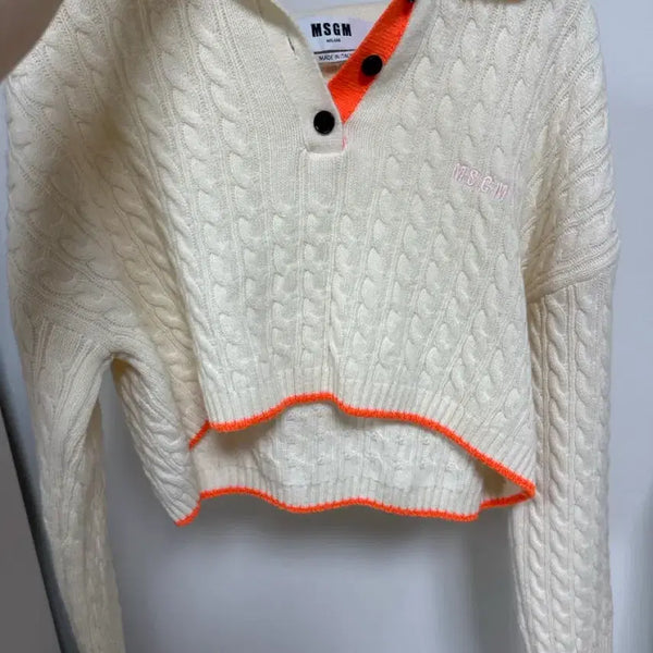 [BUNJANG] MSGM Wool Cashmere Cropped Knit / Msgm 울 캐시미어 크롭 니트