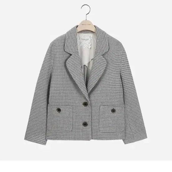[BUNJANG] Thursday Island Checked Crop Jacket / 써스데이아일랜드 체크크롭자켓