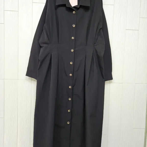 [BUNJANG] Hotping Plus-Size Pinched Shirt Dress / 빅사이즈 핫핑 핀턱셔츠원피스