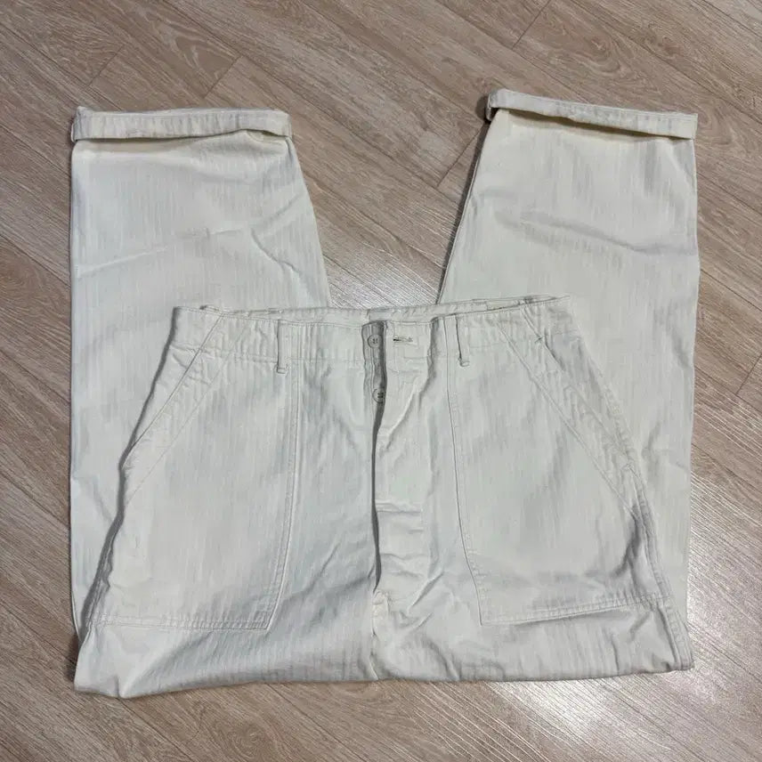 [BUNJANG] ORSLOW Summer Fatigue Ecru Pants Size 4 / (무배)오어슬로우 썸머 퍼티그 에크루(4)