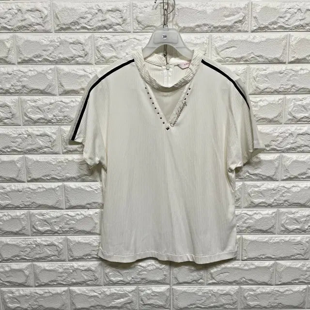 [BUNJANG] Crocodile Short-Sleeve Blouse / 3364) 크로커다일 반팔 블라우스