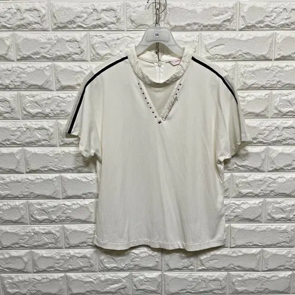 [BUNJANG] Crocodile Short-Sleeve Blouse / 3364) 크로커다일 반팔 블라우스