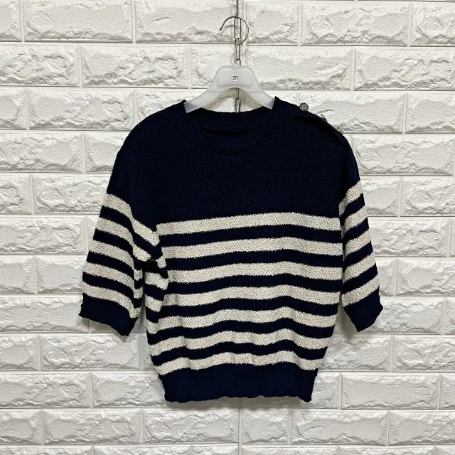 [BUNJANG] Short Sleeve Knit T-Shirt / 3570) 반팔 니트티셔츠