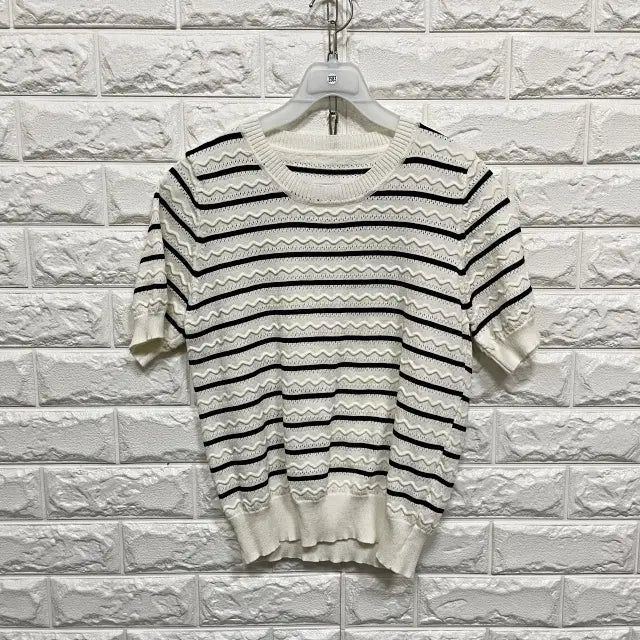 [BUNJANG] Knit T-Shirt / 3583) 반팔 니트티셔츠