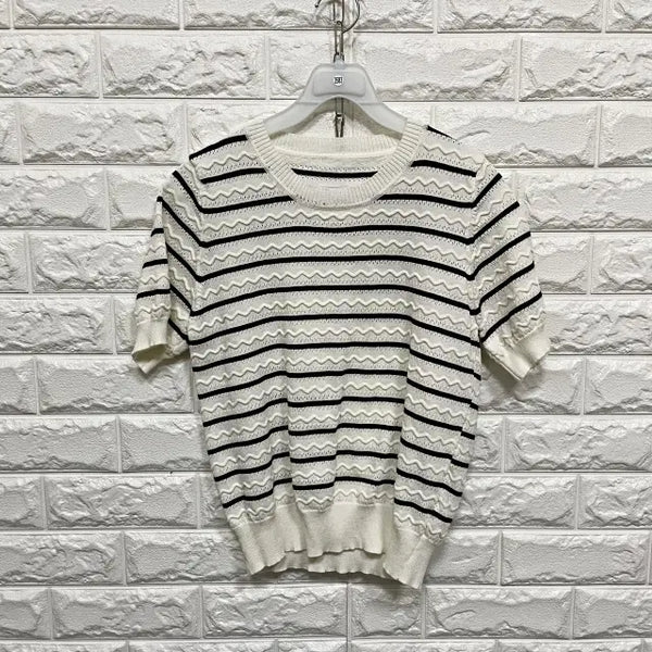[BUNJANG] Knit T-Shirt / 3583) 반팔 니트티셔츠