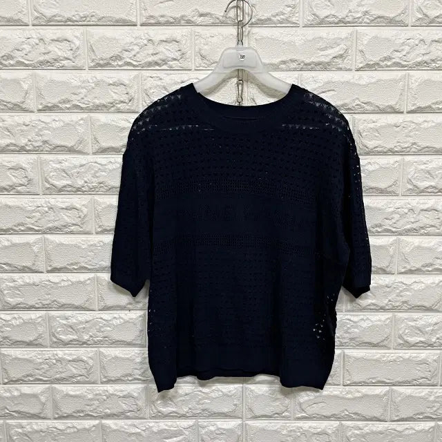 [BUNJANG] Short Sleeve Knit T-Shirt / 3589) 반팔 니트티셔츠