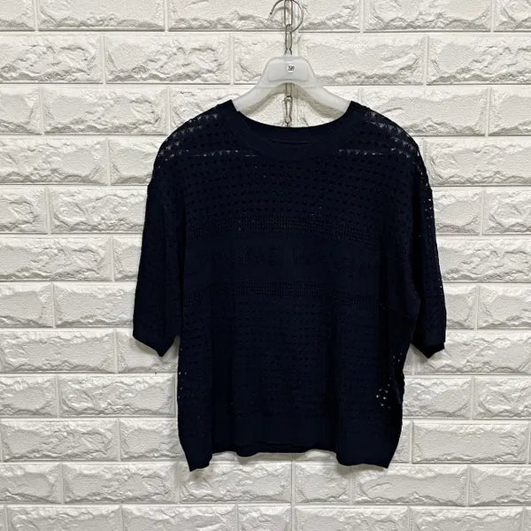 [BUNJANG] Short Sleeve Knit T-Shirt / 3589) 반팔 니트티셔츠