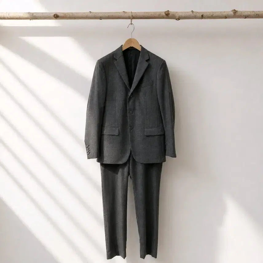 [BUNJANG] Allegri Men's Wool Single Suit Set Grey Size 100 / 알레그리 남성 울 싱글 정장 셋업 수트 100사이즈