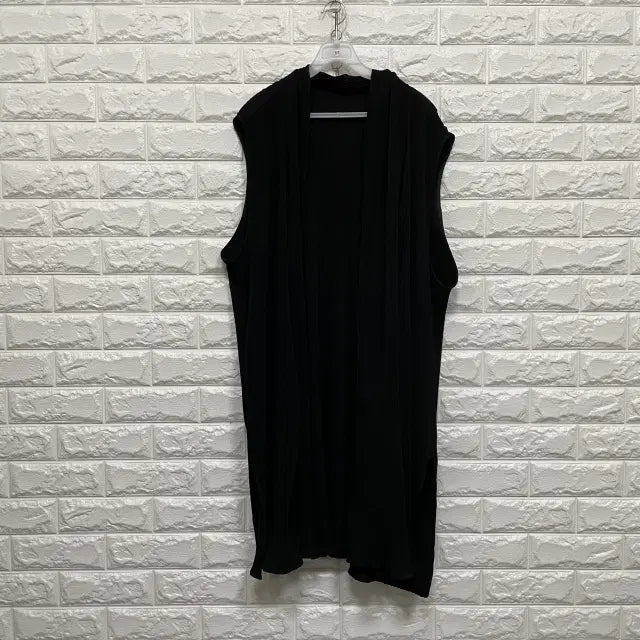 [BUNJANG] Pleated Long Vest Cardigan / 3610) 플리츠 롱 조끼 가디건
