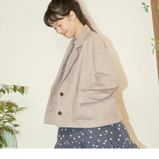 [BUNJANG] Thursday Island Check Crop Jacket / 써스데이아일랜드 체크크롭자켓