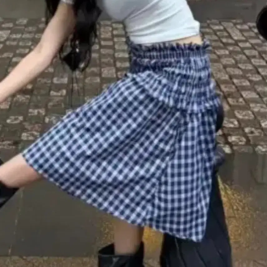 [BUNJANG] Check Pattern Midi Skirt / 체크 스커트 (새상품)