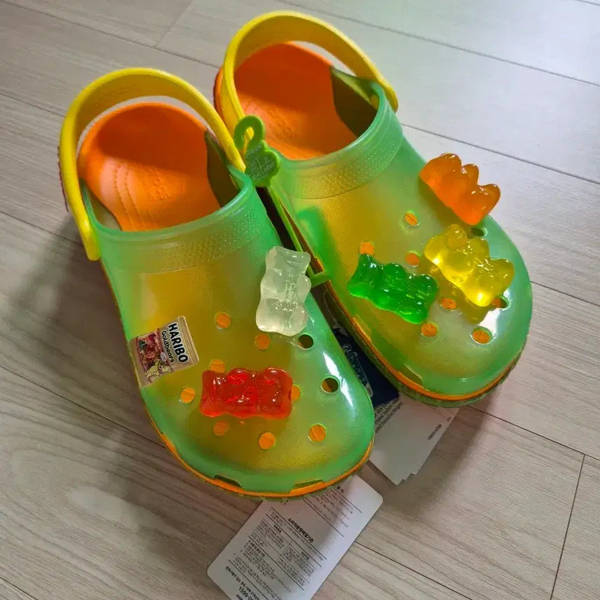 [BUNJANG] Crocs x Haribo Classic Clog Green Transparent Size 10 / 크록스 하리보 270사이즈