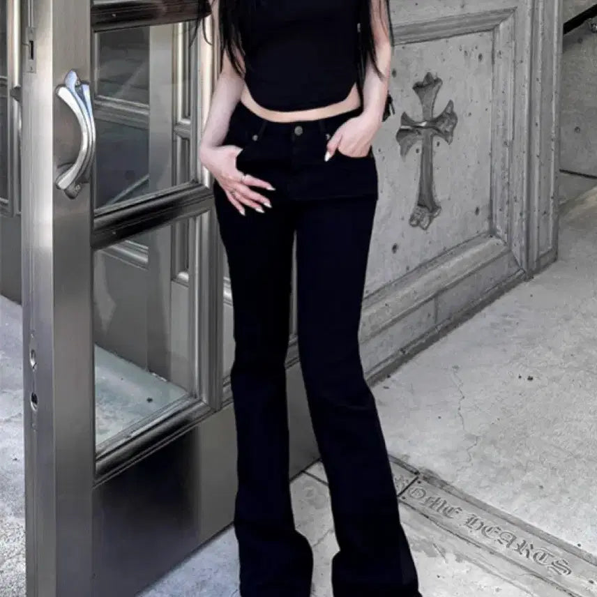 [BUNJANG] Hatsukoshi Tokyo Venom Deep Black Pants Bootcut Jeans / 하츠코시 도쿄 베놈 딥블랙 팬츠 부츠컷 청바지