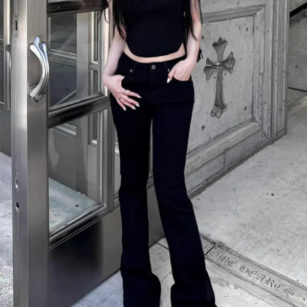 [BUNJANG] Hatsukoshi Tokyo Venom Deep Black Pants Bootcut Jeans / 하츠코시 도쿄 베놈 딥블랙 팬츠 부츠컷 청바지